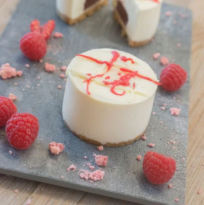 Beckleberrys Individual White Chocolate & Raspberry Cheesecake 1 x 12