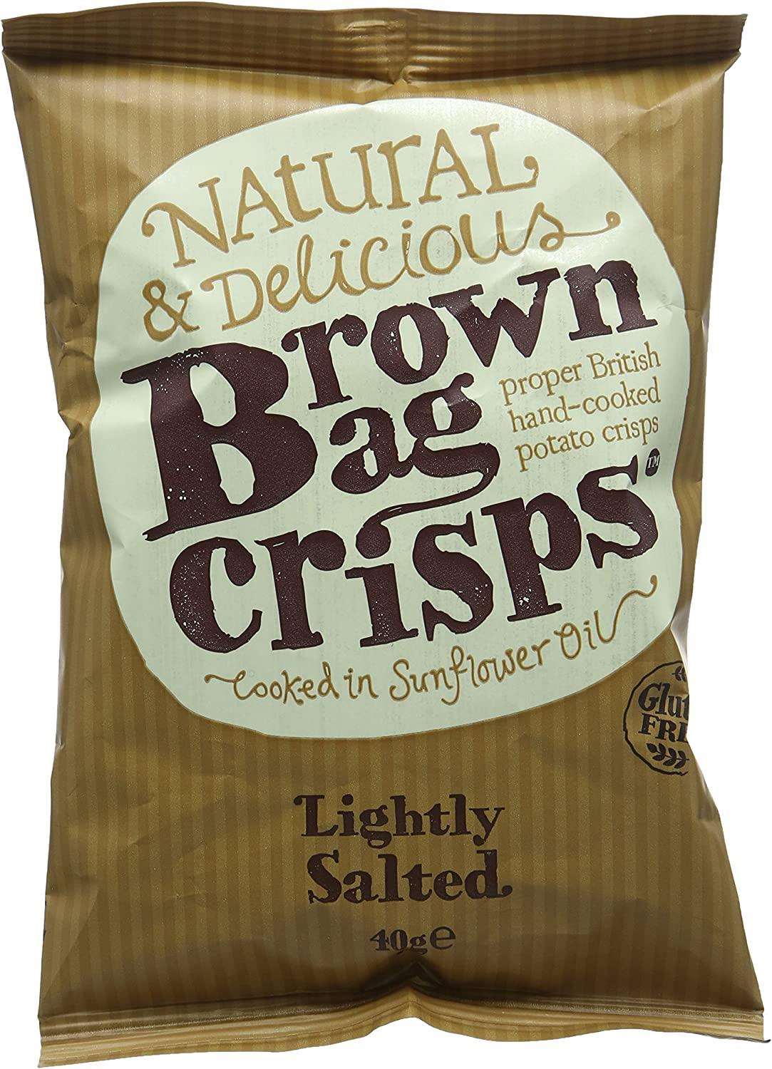 Brown Bag Retail Lightly Salted Crisps 20 x 40gm
