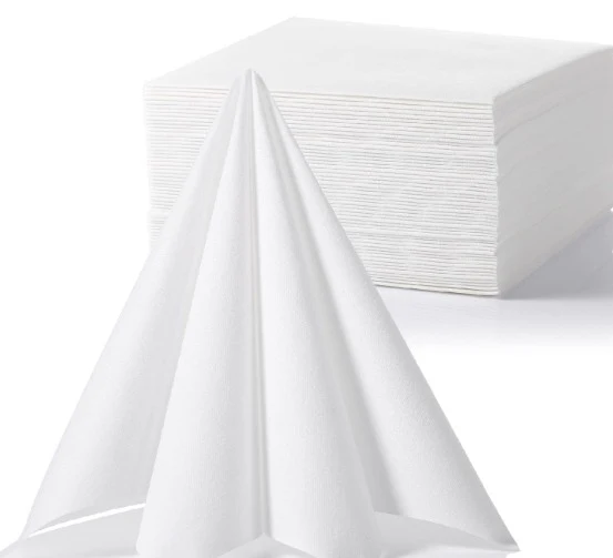 Bulky Soft 5* White Linen Effect Napkins 40cm x 40cm 4 Fold