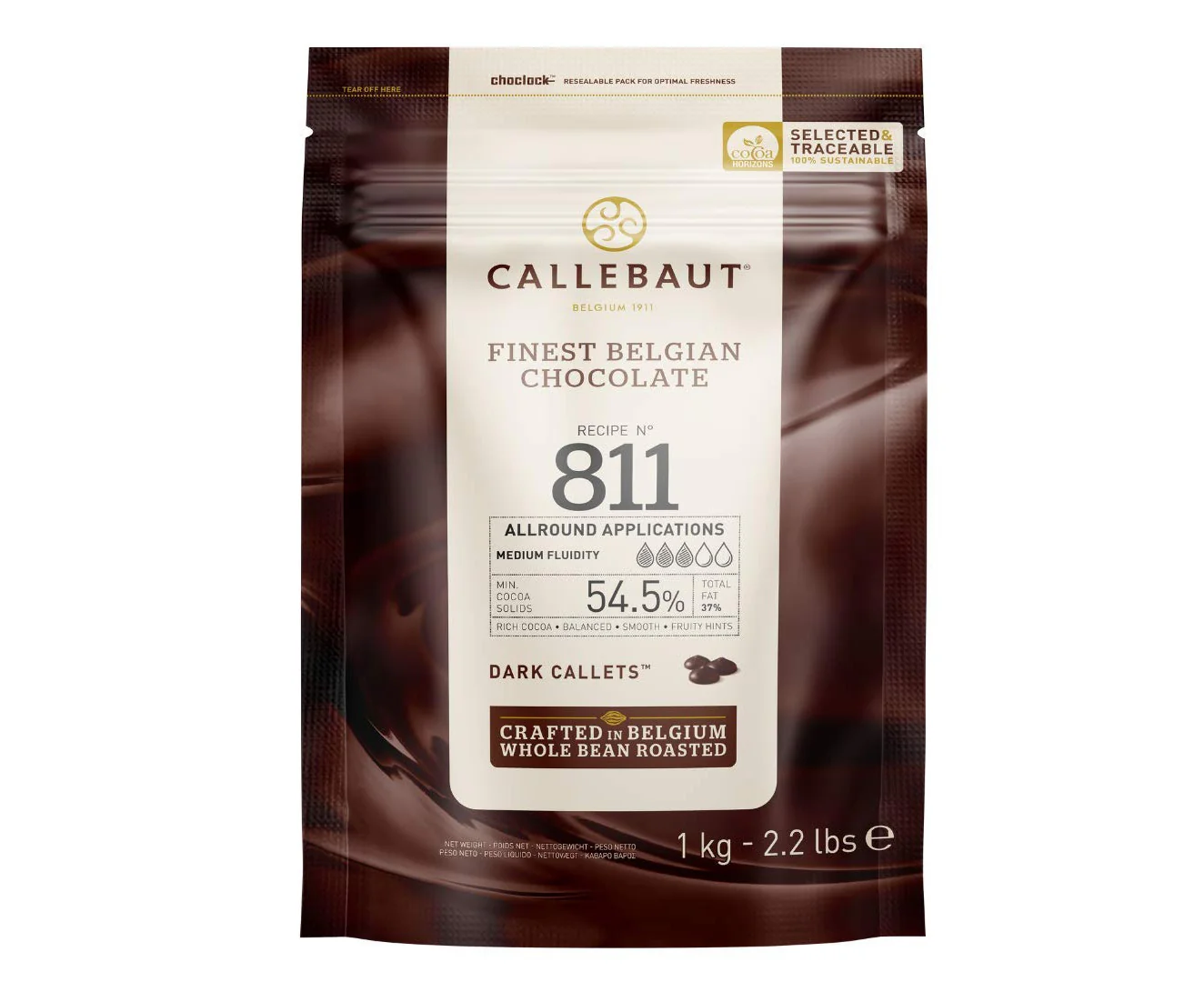 Callebaut 811 Plain Chocolate Callets 1kg