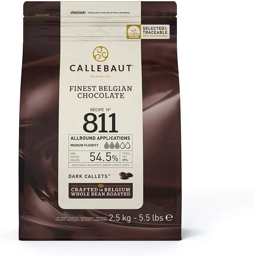 Callebaut 811 Plain Chocolate Callets 2.5kg