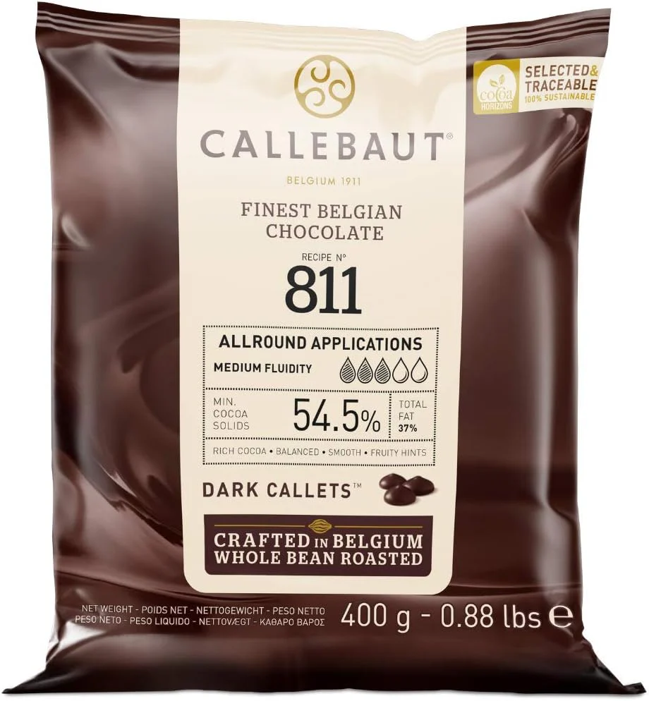 Callebaut RETAIL 811 Plain Chocolate Callets 400gm