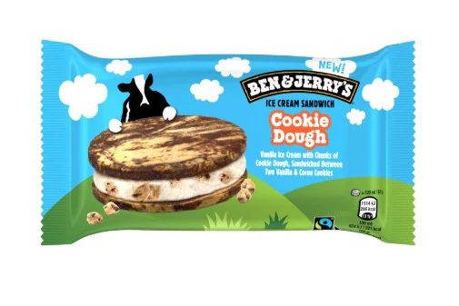 Frozen Ben & Jerry's Cookie Dough Sandwich 25 x 120ml
