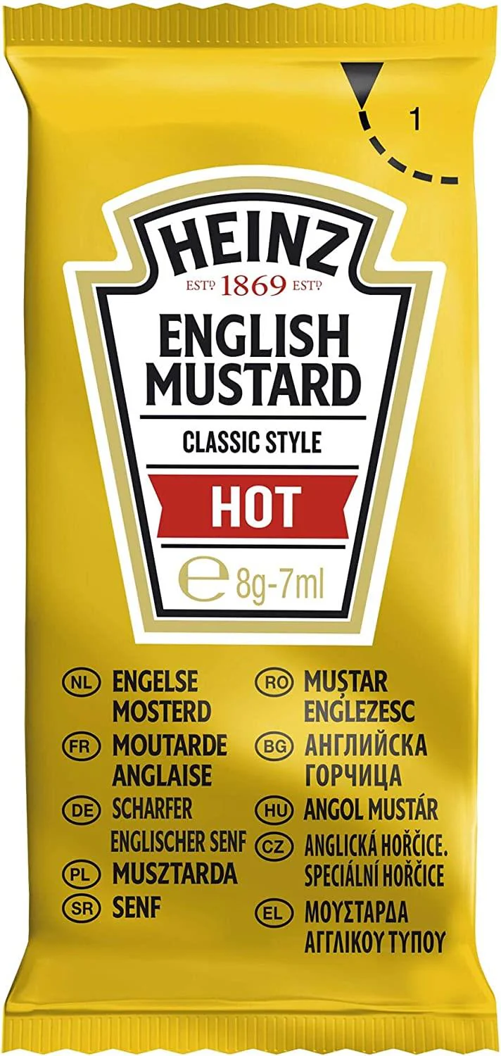 Heinz English Mustard Sachet 250 x 7ml