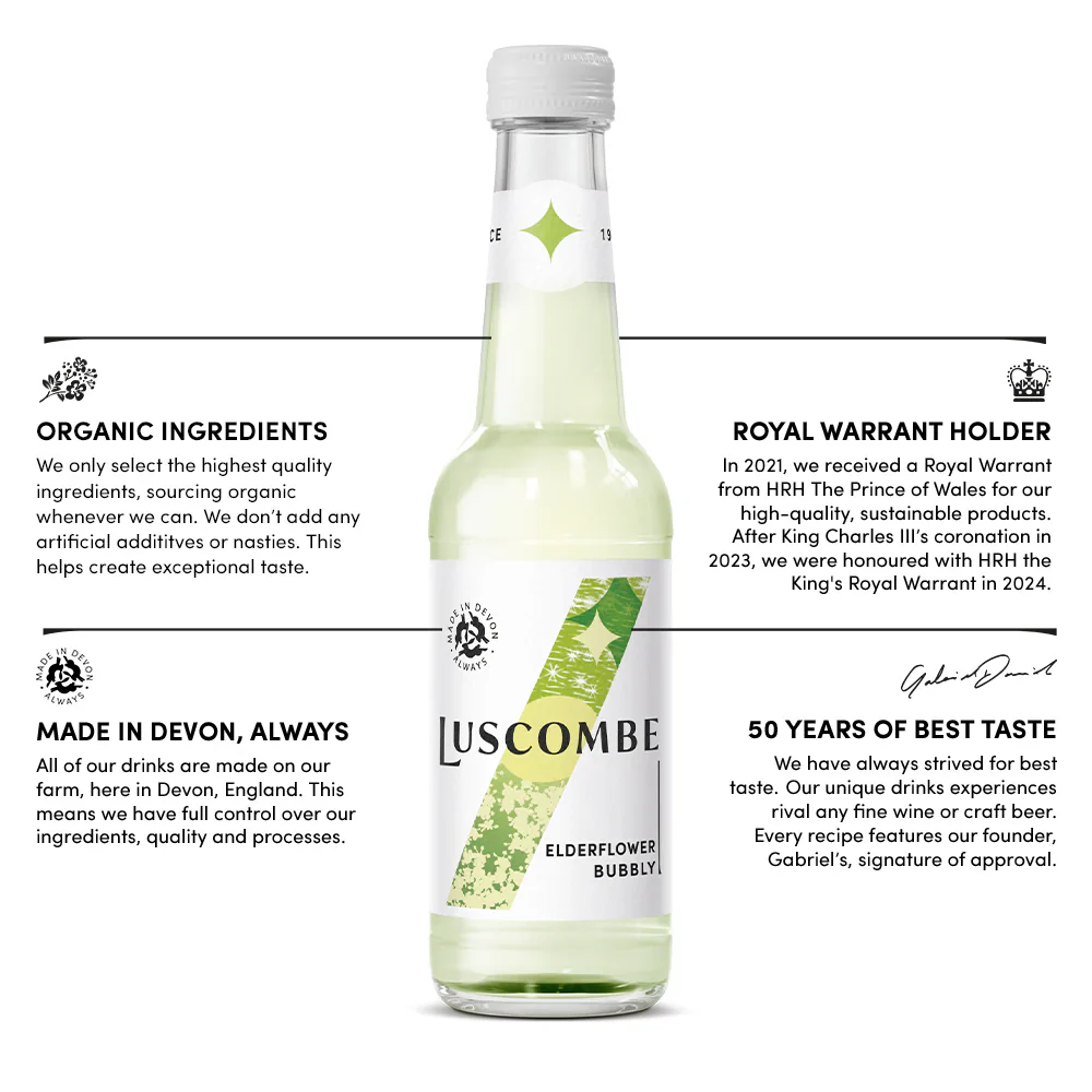 Luscombe Elderflower Bubbly 12 x 270ml - Image 3