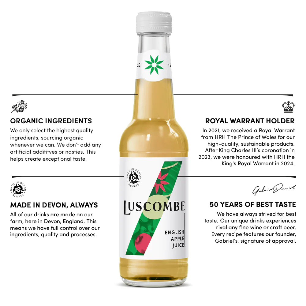 Luscombe English Apple Juice 12 x 270ml - Image 3