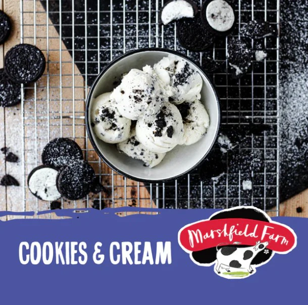 Marshfield Cookies & Cream Ice Cream 4.5ltr