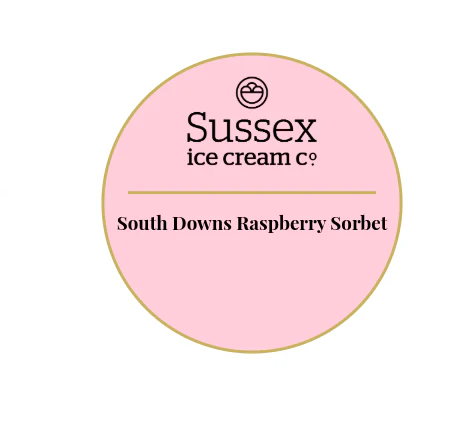 Sussex Ice Cream South Downs Raspberry Sorbet 12 x 120ml