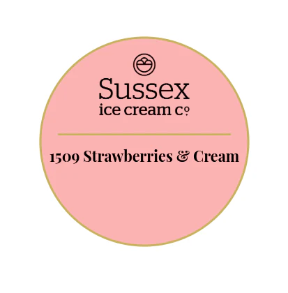 Sussex Ice Cream 1509 Strawberries & Cream 12 x 120ml