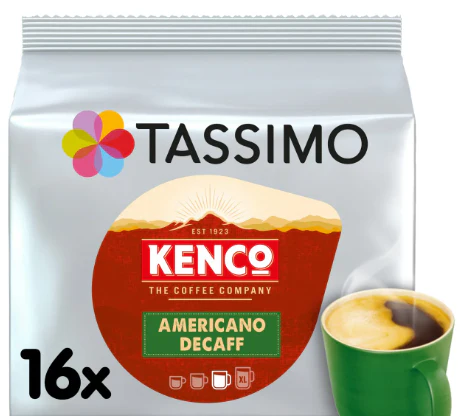Tassimo Kenco Americano Decaff Coffee Pods 1 x 16