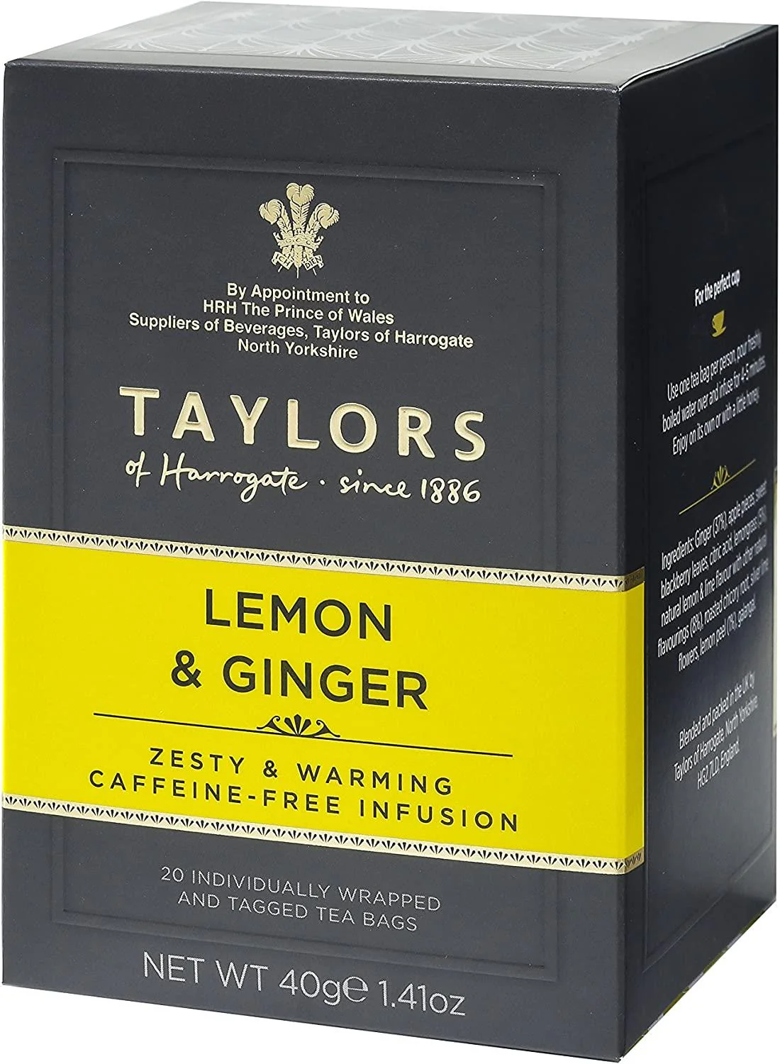 Taylors of Harrogate Lemon & Ginger Infusion Tea 1 x 20 Bags